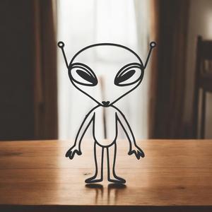 Alien Line Art - Desktop Line Art