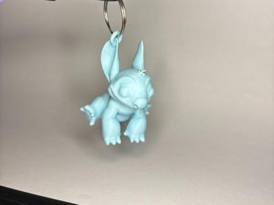 Stitch with earring as a keychain