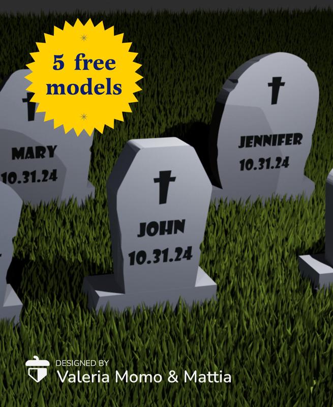 Gravestone Halloween Customizable (reverse print)