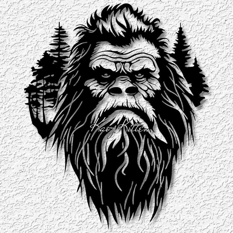 bigfoot wall art sasquatch home decor