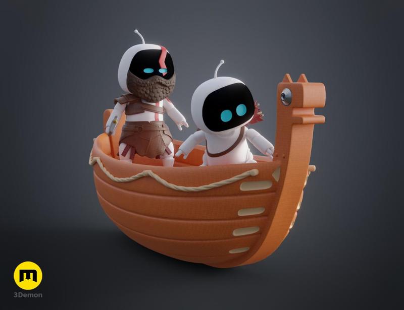 GoW_figures_joined_with_boat_3Demon.stl