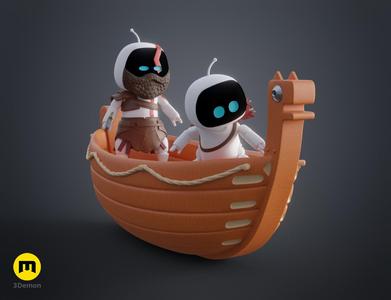 GoW_figures_joined_with_boat_3Demon.stl