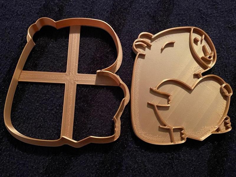 Cookie cutter Capibara with heart