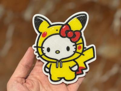 Hello Kitty dressed as Pikachu
