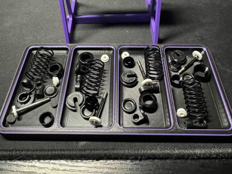1/10 rc shock tray for rebuilding. touring/drift