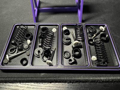1/10 rc shock tray for rebuilding. touring/drift