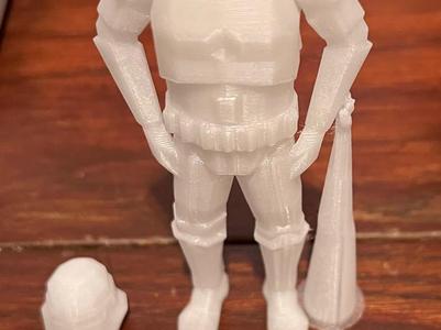 LOW-POLY WHITE SPACE TOY WITH SUPPORT