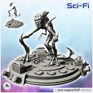 Alien creature with triple legs and fangs (14) - SF SciFi wars future apocalypse post-apo wargaming wargame
