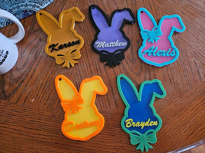 Easter bunny gift tag Male
