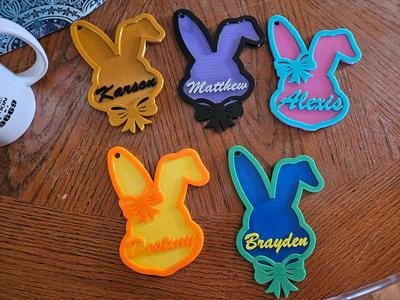 Easter bunny gift tag Male