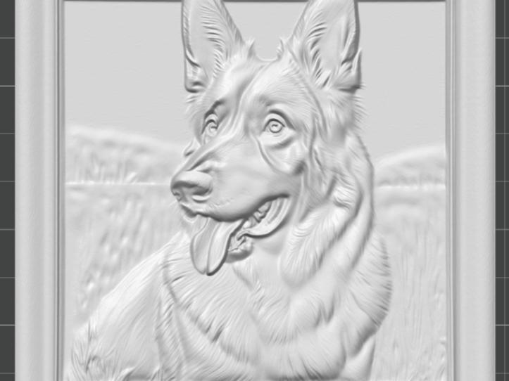 german sheperd 3d picture 