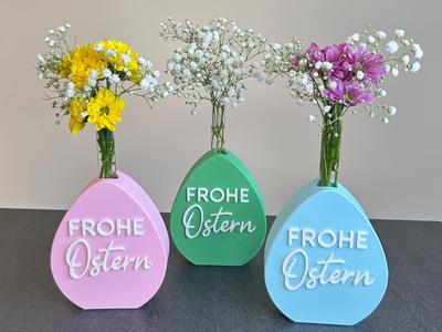 Easter vase, Easter egg, flowers, test tube, decoration