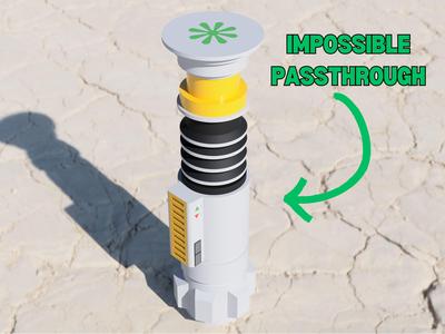 Luke Skywalker Lightsaber Impossible Passthrough