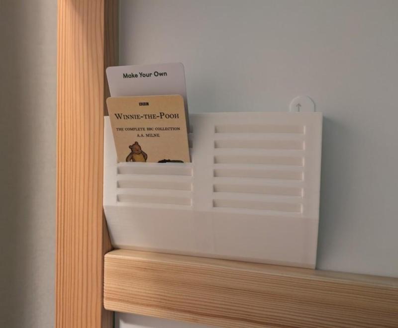 Yoto Card storage for kids bed area