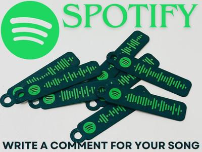 Spotify song keychain - Write a comment for your song