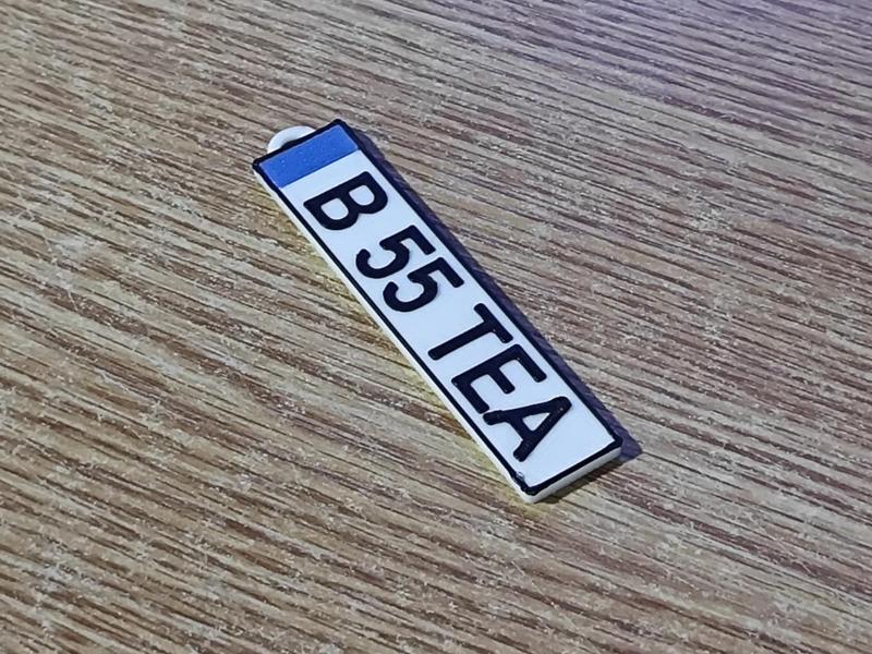 European License Plate - Customizable - NO AMS