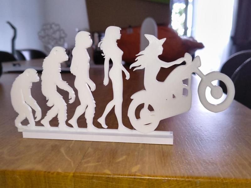 Evolution of Human– Witch on a Motorbike