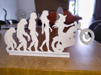 Evolution of Human– Witch on a Motorbike