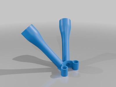 FPV drone double antenna mount v2