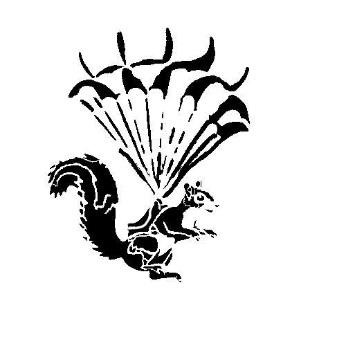 Flying Squirrel Stencil