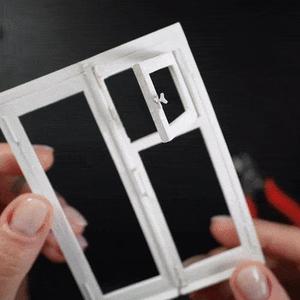 Classic Wooden Window 1/12 Scale