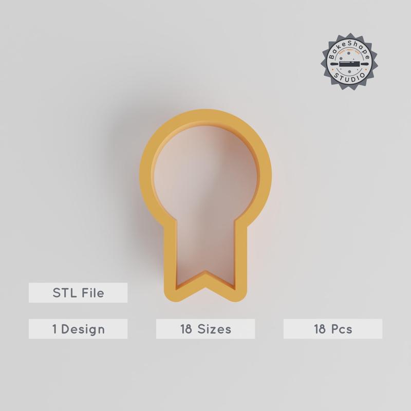 Prize Shape Cutter Set, 18 Pieces, Cookie & Fondant Tool, Award Ribbon & Trophy Designs, 0.75" - 5.00" Sizes PRODUCT_1447