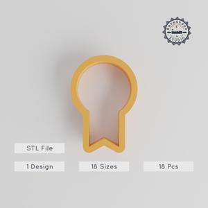 Prize Shape Cutter Set, 18 Pieces, Cookie & Fondant Tool, Award Ribbon & Trophy Designs, 0.75" - 5.00" Sizes PRODUCT_1447