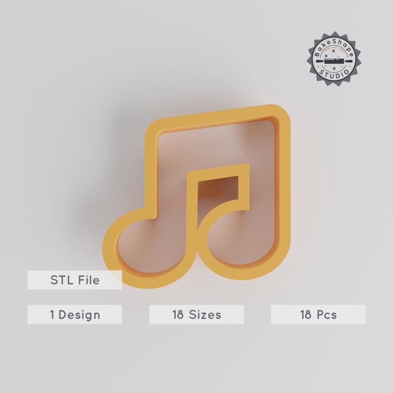 Music Note Shape Cutter Set, 18 Sizes, Perfect for Cookies, Fondant & Clay PRODUCT_107