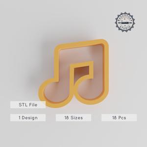 Music Note Shape Cutter Set, 18 Sizes, Perfect for Cookies, Fondant & Clay PRODUCT_107