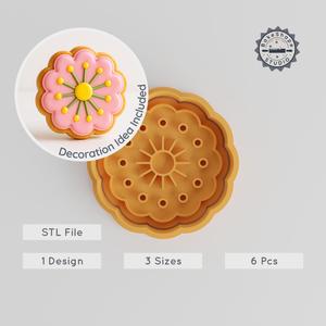 Candytuft Shape Cutter & Stamp Set, Cookie & Fondant Designs, Blossom Flower, S/M/L Sizes, 6 Piece Bundle PRODUCT_396