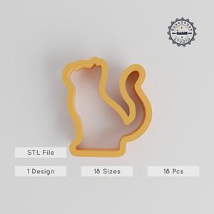 Cat Shape Cutter Set, 18 Sizes, Perfect for Cookies, Fondant & Clay, Feline Animal Design PRODUCT_2714