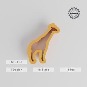 Giraffe Shape Cutter Set, 18-Piece, Sizes 0.75"-5.00", Perfect for Cookies, Fondant & Clay, Safari Creature, Animal, Fauna PRODUCT_134