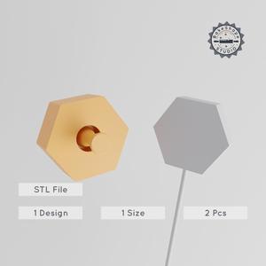 Hexagon Cake Pop Mold, Geometric Shape, Six Sides, 2-Piece Set for 3D Printing PRODUCT_1011