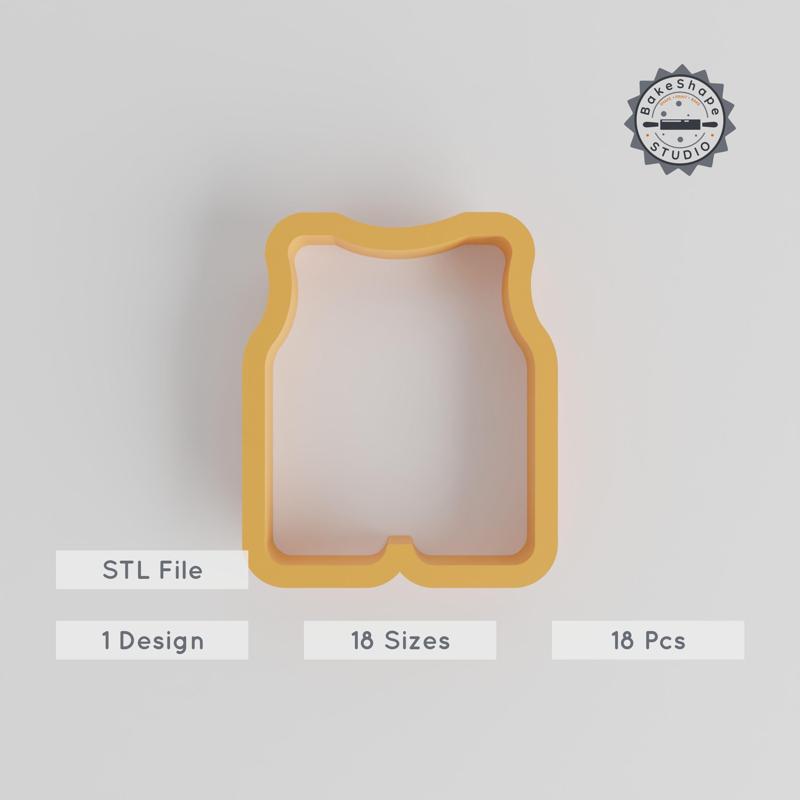 Life Jacket Shape Cutter, 18 Sizes, Perfect for Cookies, Fondant & Clay Crafting PRODUCT_2751