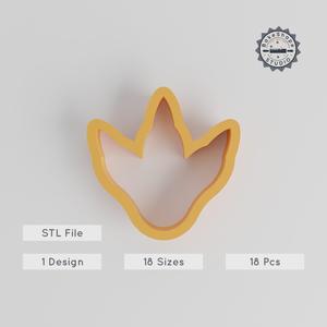 Dinosaur Foot Shape Cutter Set, 18 Pieces, Cookie & Fondant Tool, Jurassic & Prehistoric Print PRODUCT_1436