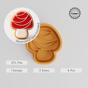 Mushroom Shape Cutter & Stamp, Perfect for Cookies & Fondant, Bundle with 3 Sizes PRODUCT_998