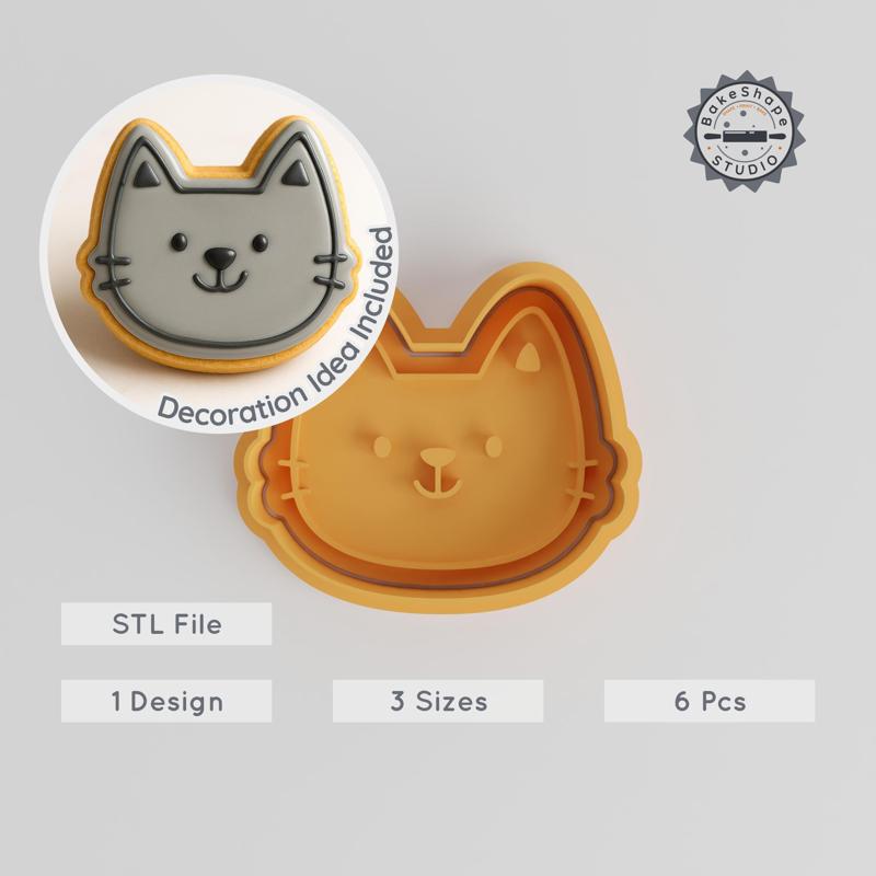 Smile Shape Cutter & Stamp, Cookie & Fondant Tool, S/M/L, Set of 6, Funny Joyful Expression PRODUCT_862