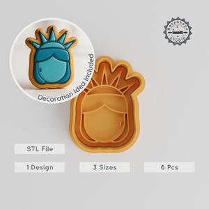 Liberty Shape Cutter & Stamp Set, Freedom & Democracy Theme, Perfect for Cookies & Fondant, S/M/L Sizes PRODUCT_2826