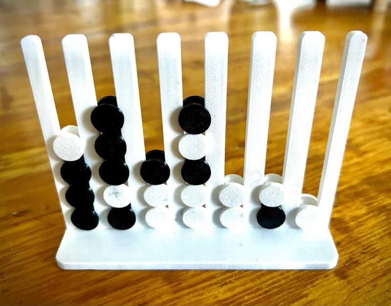 Three/Four in a row button game
