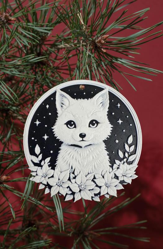 Christmas Artic Fox Decoration