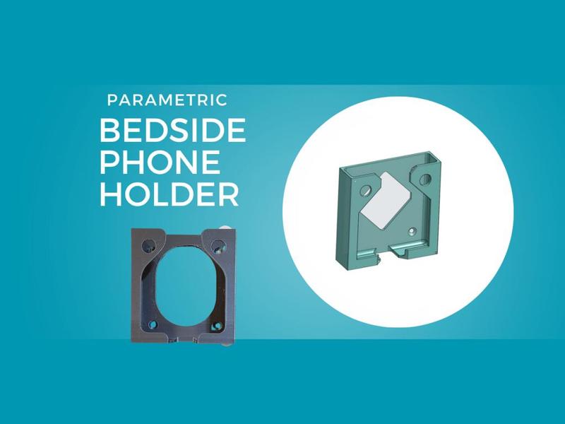 Parametric Bedside Phone Holder – Wall/Nightstand/RV Mount
