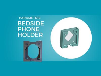 Parametric Bedside Phone Holder – Wall/Nightstand/RV Mount