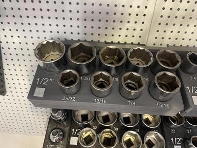 socket holder bin 1-1/4 to 25/32 sae, gridfinity