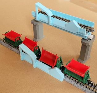 Unloader for Minitrix-tipping wagons, n-scale