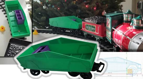 Gridfinity CyberTruck/Dumpster, Christmas Train Gondola Edition