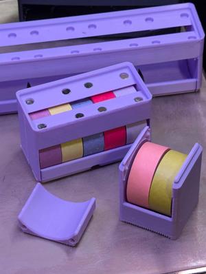 Gridfinity Washi Tape Dispenser - Stackable - Magnetic - Built In Supports