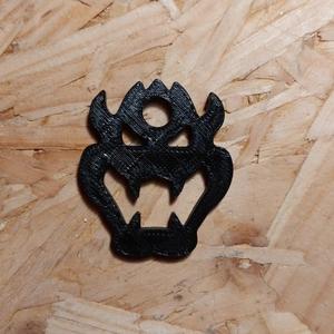 Keychain BOWSER LOGO monochrome - Super Mario Bros