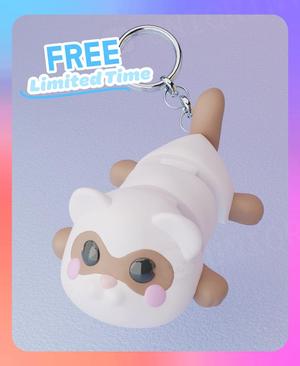 Flexi Ferret Laying Down Keychain (Single Color)