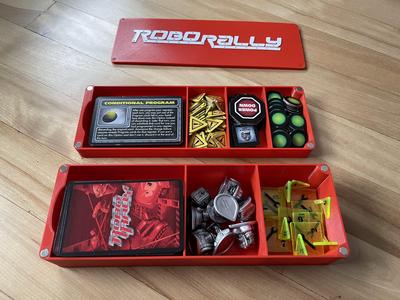 Magnetic storage boxes for Robo Rally cards & tokens