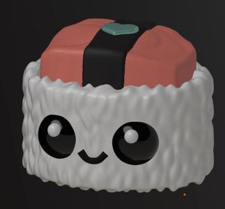 Happy Nigiri Sushi Clicky Fidget and Keychain